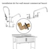 Wall Mount Commercial Faucet Installation Kit, Lead-Free (90 Degree) Backsplash