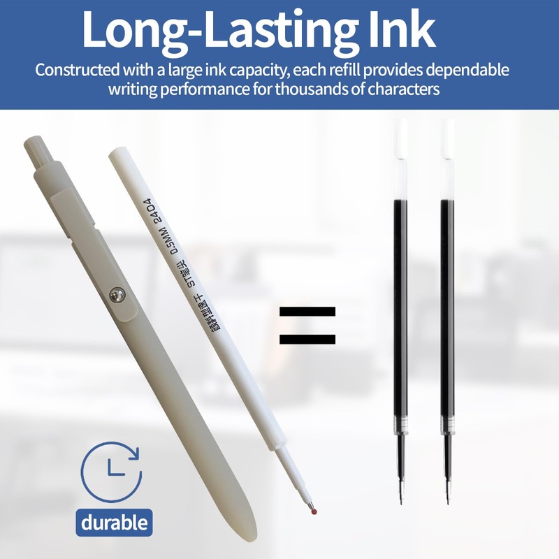 0.5 Pen Refill Compatible with Zenith,0.5mm Tip Fine Point Quick