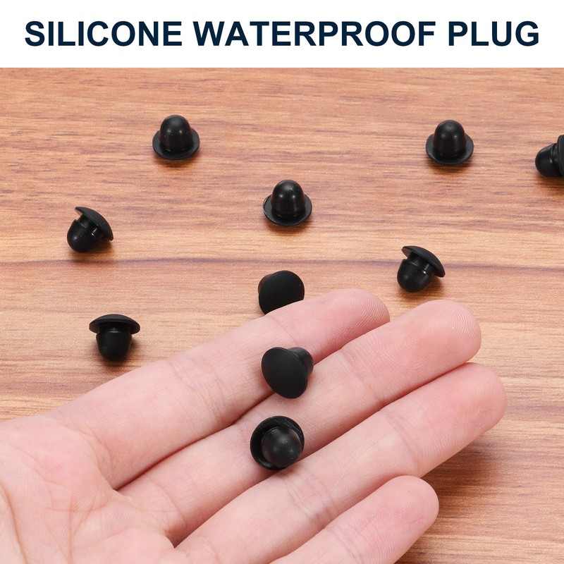uxcell 10pcs Hole Plug 1/4 Inch (7.2mm) Button Plugs Fit