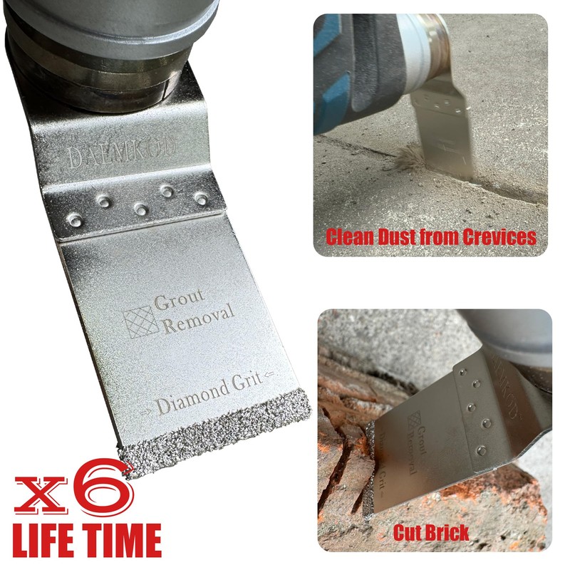 DAEMKOD 3 Pcs Diamond Oscillating Tool Blade, Professional Multitool Blades,