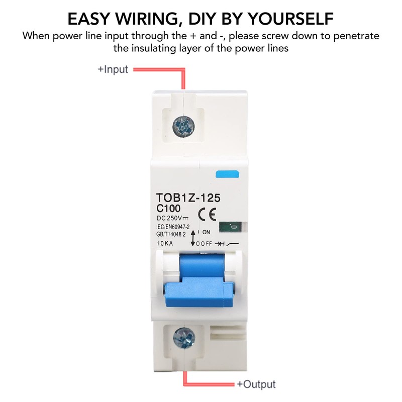 1P DC Miniature Circuit Breaker 100A Isolator for Solar PV