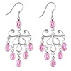 Franki Baker Pretty Pink Cubic Zirconia Gemstone Chandelier & Sterling