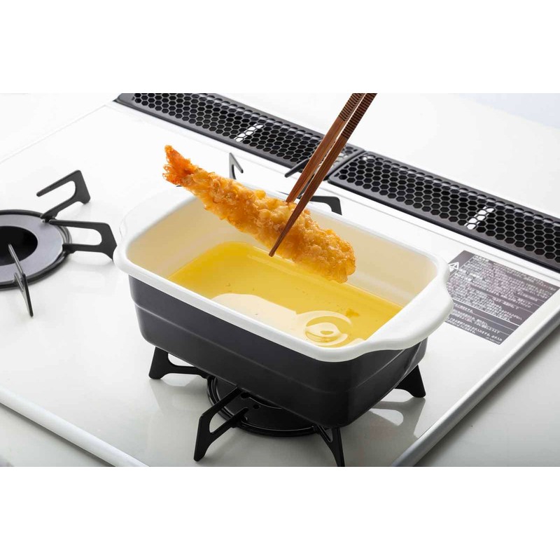 Takagi Metal Hollow Tempura Pot Square 11.2 x 6.3 x