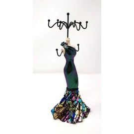 Elegant Mermaid-Style Jewellery Stand - Fashion Mannequin Organiser for Necklaces, Bracelets, Earrings - Eye-Catching Design, 34cm High