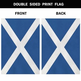 AOYEGO Scotland Flag House Flags 28 x 40 Double Sided Burlap Blue and White Yard Flags Spring Summer Farmhouse Seasonal Outdoor Flag