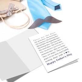 Nchigedy Sweet Fathers Day Card for Husband Boyfriend, Poem Fathers Day Card from Wife Girlfriend, I Love Writing the Days with You