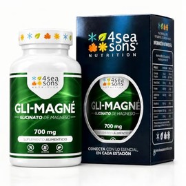 Glicinato de Magnesio 700 mg 240 Cápsulas Veganas Formulated by 4 Seasons Nutrition para 120 Días