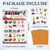 Racing Bingo Cards, Car Race Summer Party Bingo Cards for