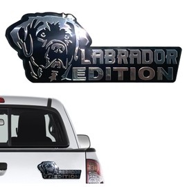 Dog Edition 3D Car Badge, Laser Cutting Metal Emblem, Cute Dogs Decals (Labrador)