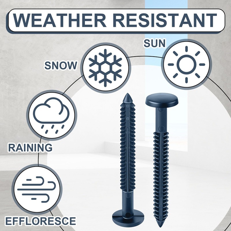 Blulu 60 Pcs 3 Inch Vinyl Shutter Fastener Window Panel