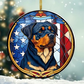 Rottweiler Christmas Ornament 2024 - Rottweiler Dog Gifts for Women, Rottweiler Ornament for Christmas Tree, Gifts for Rottweiler Lovers Dog Christmas Decor Keepsake