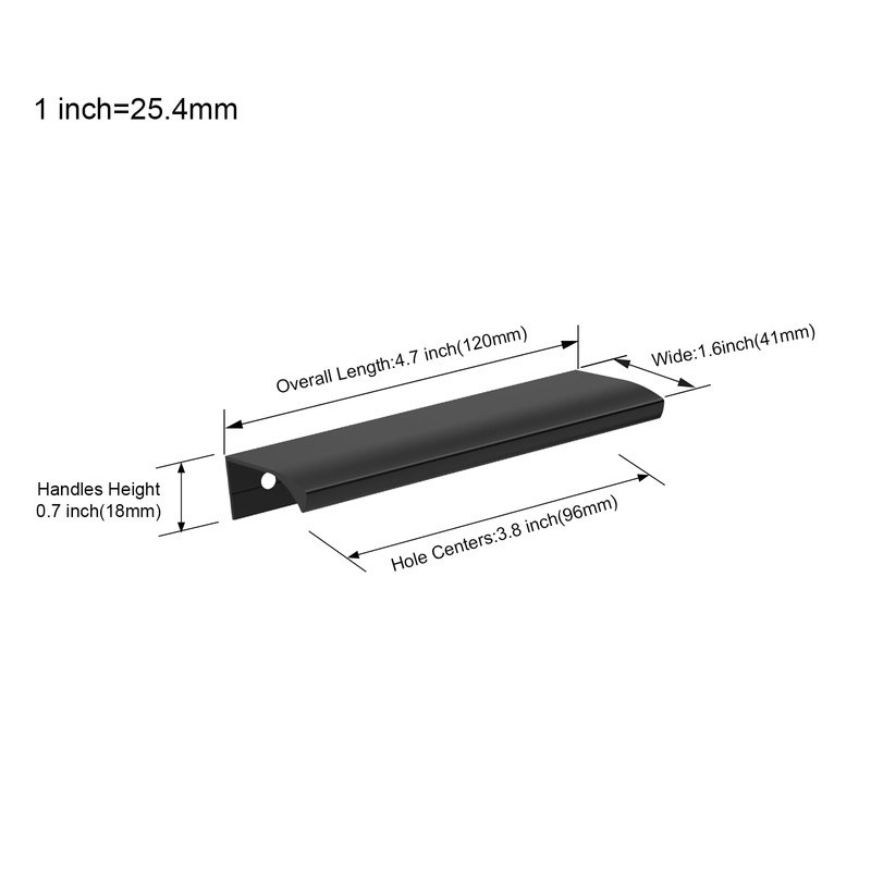 FURNIWARE Drawer Pulls, Pack of 10 Finger Edge Pull Concealed