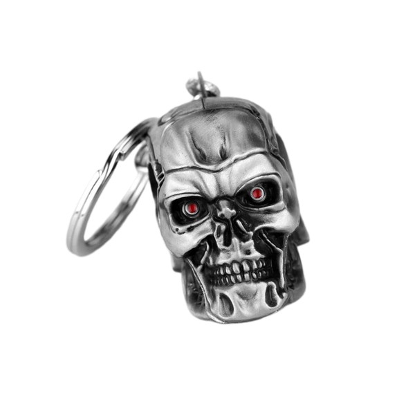 qirunQR Skull Head Keychain Metallic Luster Keyring Exquisite Workmanship Skull