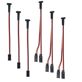 3Pcs RC Models JR Extension Cable, 1-to-2 Y Magnetic Snap-on for RC Cars, Planes, Drones, and Other DIY Models