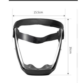 Anti-Fog Protective Full Face Shield, Adjustable Full Face Protective Shield Visor, HD Reusable Face Protective，Grinding Shield Face Mask for Eye and Face Protection, Super Lightweight HD(Black)