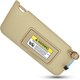 Passenger Right Side Sun Visor for Honda Accord 2008 2009 2010 2011 2012 2013 2014 2015 2016 2017 Replacement Assembly 83230TA0A91ZA(Beige)