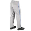 CHAMPRO mens Straight Open Bottom Baseball Pants, Grey, Royal, X-Small