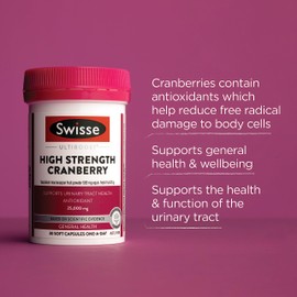 Swisse Ultiboost High Strength Cranberry - Supports urinary tract health - 90 Capsules