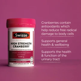 Swisse Ultiboost High Strength Cranberry - Supports urinary tract health - 90 Capsules