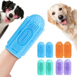 YUEYUEJIA Dog Toothbrush Finger Toothbrush Dogs Tooth Brushing Kit 8 Pack Dogs Finger Toothbrushes for Dog Teeth Cleaning& Dental Care Doges Tooth Brush Pet Toothbrush