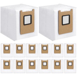 Bluearks 14 Pack Dust Bags,Compatible with Eufy E28 Omni/E25 Omni Robot Vacuum,3L Large Capacity,Heavy-Duty 4-Layer Tear-Resistant Design E28Omni /E25 Omni Vacuum Bags