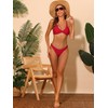 Elerevyo Women's Twist Cross Knot Bikini Sets, Solid Adjustable Straps