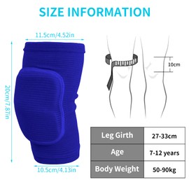 emperoch Children's Knee Pads 1 Pair Boys Soft Knee Pads with Thickened Pad Guard 7-12 Years Knee Pads Kids Knee Sleeves for Cycling Dance Volleyball Sports