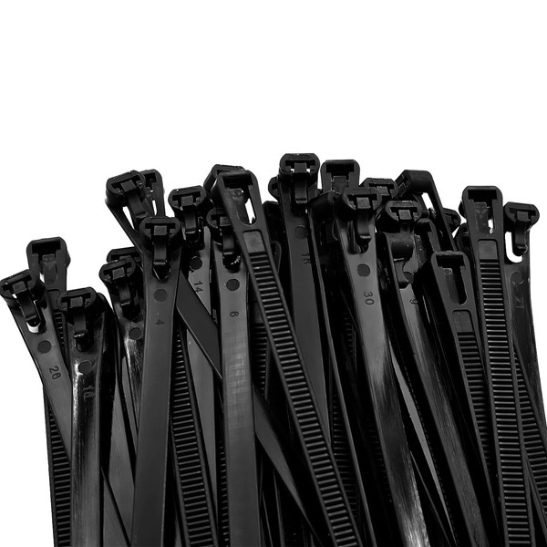 Aroono 100 Count 10 Inch Releasable Zip Ties Black –