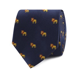 OTAA Lion African Tie - Woven Skinny Casual African Ties for Men - Patterned for Work - Perfect for Neck, Groomsmen Wedding or Formal Occasions - Ideal Gifts for Him