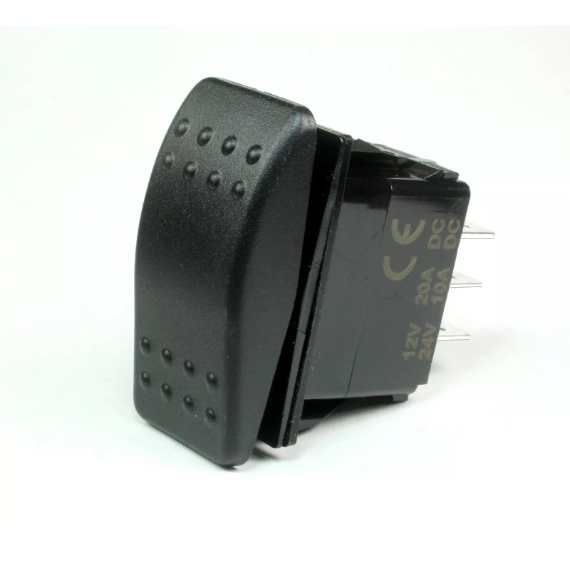 SCI MOMENTARY Rocker Switch, DPDT 6pins, 20 Amps/12vdc, 10 Amps/24vdc,