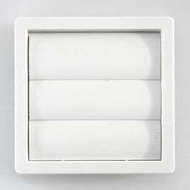 calimaero® VK Ventilation Grille 100 mm Moving Slats Closes Automatically / Weather-Resistant (UV Stable) / White RAL 9010 Quality Plastic with Positive Environmental Assessment