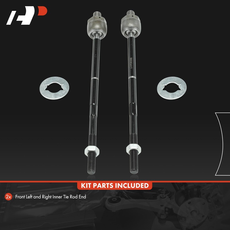 A-Premium 2 x Front Inner Tie Rod Ends, Compatible with