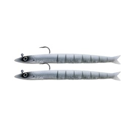 Lazy Lures - The Renaissance Eel 18g / 14cm, 2 Segmneted Eels Per Pack, Realistic Swimming Action, 3D Eyes And Super Sharp Hook, Perfect For Sea And Freshwater Fishing (White)