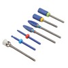 7pcs Nail Drill Bit Home Salon Portable Ceramic Cuticle Remover