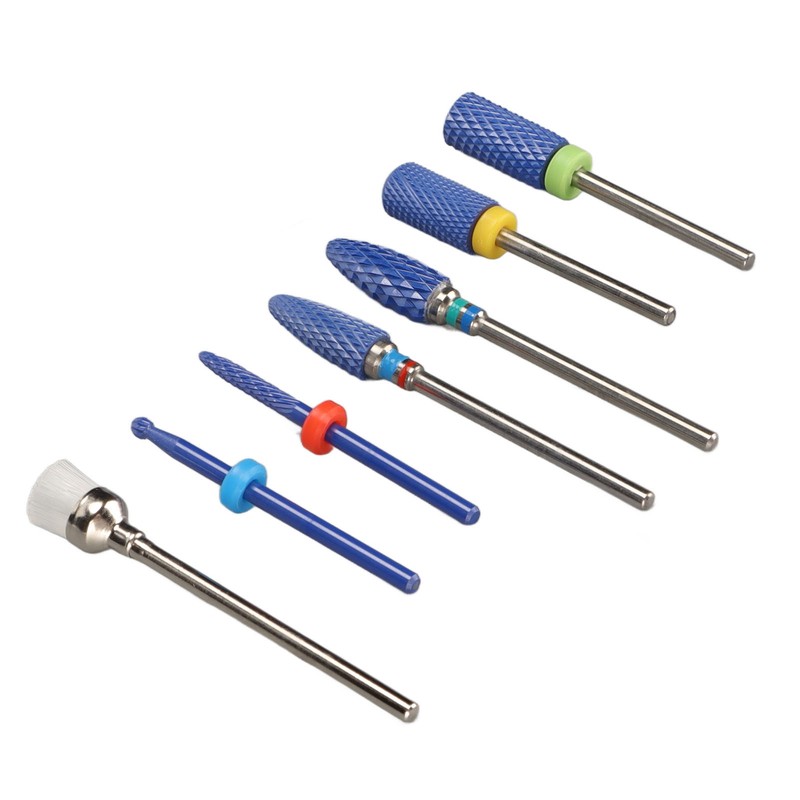 7pcs Nail Drill Bit Home Salon Portable Ceramic Cuticle Remover