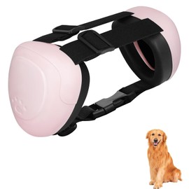 BERGWERK Dog Ear Muffs for Hearing Protection, 29 dB NRR Dog Earmuffs for Noise Protection, Noise Cancelling Headphones (Light Pink-XL)
