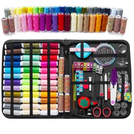 Kit de Costura, Costurero con 229 Piezas Accesorios, Portátil Kit Coser Profesional con Tijeras, Dedal, Hilo, Agujas,Cinta Métrica, Caja de Costura para Bricolaje,Inicio,Viaje,Principiantes,Emergencia