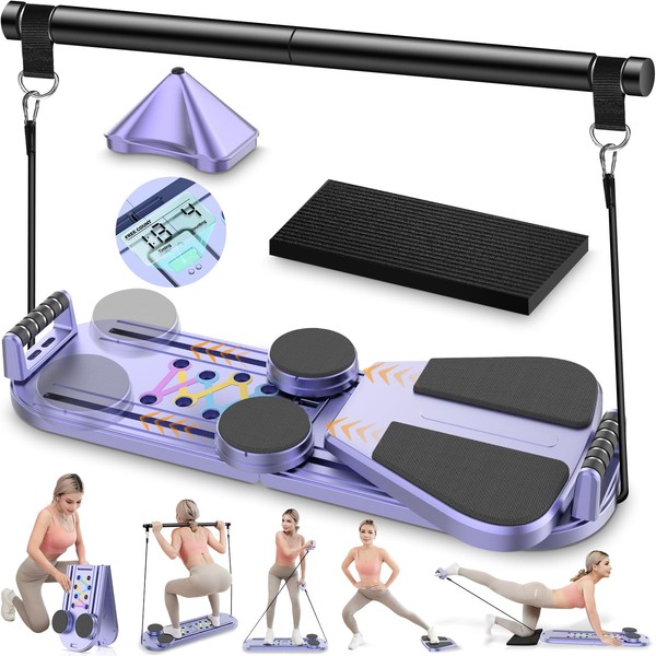 Joehea Pilates Board, Pilates Reformer Sets, 15 in 1 Multifunctional