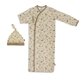 Magnetic Me Baby Gown & Hat Sleep Outfit Soft Modal Layette Sack Set with Magnet Fasteners Newborn - 3 Months Happeaness