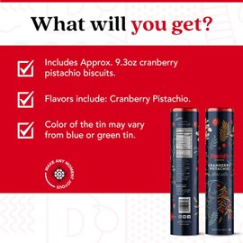 David's Cookies Cranberry Pistachio Biscuits 2-Pack - Gourmet Snacks & Bakery Treats - Ideal Cookie for Snacking and Gifting - Delicious Delightful Food Gift for Kids and Adults for Any Occasions