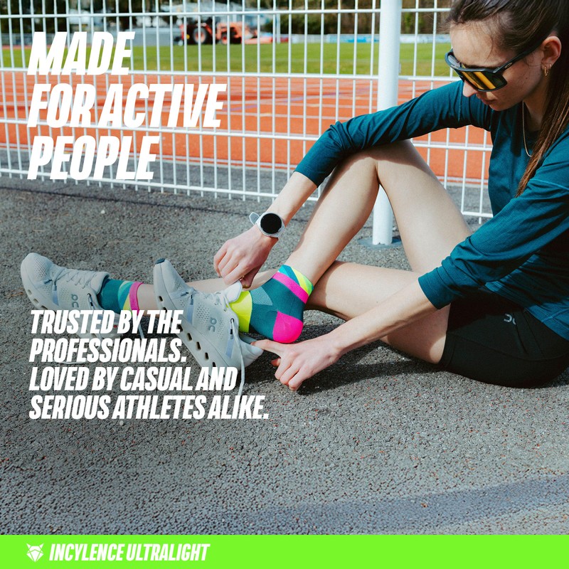 INCYLENCE ULTRALIGHT Running Socks Short for Men and Women with