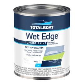 TotalBoat Wet Edge Marine Topside Paint for Boats, Fiberglass, and Wood (Flat White, 1 Quarts (Pack of 1))