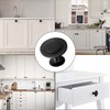 12 Pack Black Round Cabinet Hardware Knobs 1.18 Inch Flat