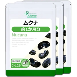Lipsa Mukuna C-126-3 (60 Capsules x 3 Bags), Supplement Capsules, Night Supplement, Energizing, Men's, Work Hard, Support Instead, Made in Japan