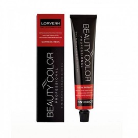LORVENN BEAUTY COLOR SUPREME REDS NO 4.20- BROWN IRIDESCENT INTENSE. PERMANENT HAIR COLOR, NEW AUTO PROTECTIVE FORMULA WITH KERATIN & ORGANIC OLIVE OIL 70ML