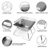 Odoland Folding Campfire Grill, 304 Stainless Steel Grate Barbeque Grill,