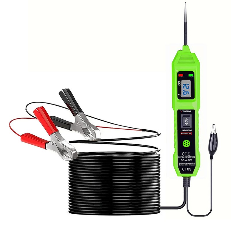 CT03 Power Circuit Tester, 6-24V DC Test Light Short Circuit,