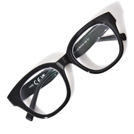 OPTOFENDY Oversized Reading Glasses for Women, TR90 Square Blue Light Blocking Computer Readers with Spring Hinge