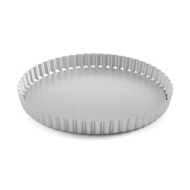 Mermaid Samuel Groves 1817 Fluted Flan Silver Anodised Loose Base (8")