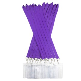 YOYOGO 12 Pack Cruise Lanyard with Waterproof ID Card Holder, Colorful Durable Lanyard with Badge ID Card Holder (Purple, 12 Pack)